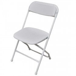 White Plastic Folding Chair