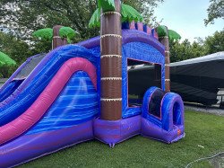 IMG 4012 1719006915 Wet / Dry Mega Purple Marble Bounce House Slide Combo