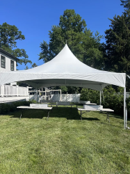 20 x 20 High Peak Frame Tent- White